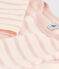 Kinder-Streifenshirt aus Baumwolle für Mädchen / Jungen weiss AVALANCHE/ SALINE