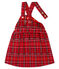 Kariertes Baby-Latzkleid für Mädchen rot TERKUIT/weiss MULTICO CN