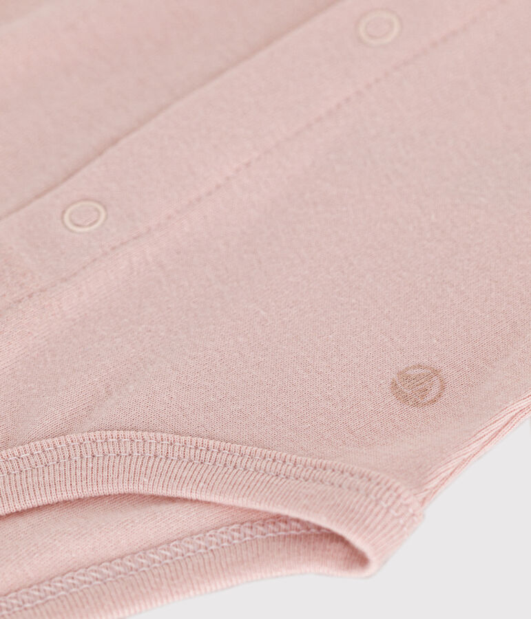 Lang&auml;rmliger Baby-Body mit Kragen rosa