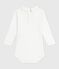 Baby-Body mit Rollkragen aus einfarbiger Baumwolle  weiss MARSHMALLOW