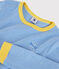 Kinderpyjama aus Bio-Baumwolle mit Ringelstreifen blau BRASIER/grau MARSHMALLOW