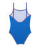 Mädchen-Badeanzug mit Punktmuster blau DELFT/weiss LAIT