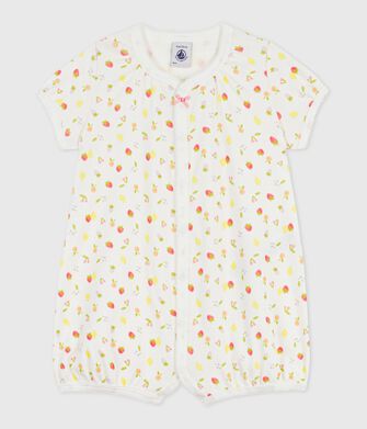 Baby-Kurzoverall aus Baumwolle mit Fruchtmotiv