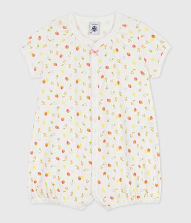 Baby-Kurzoverall aus Baumwolle mit Fruchtmotiv