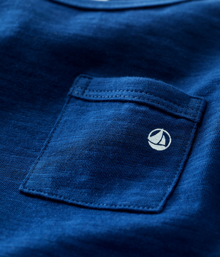 Einfarbiges kurz&auml;rmeliges T-Shirt aus Jersey blau