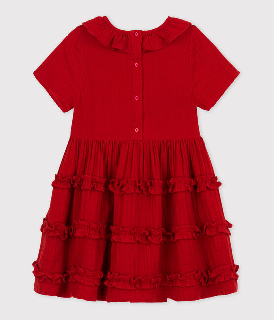 Kurzärmeliges Kleid aus Musselin-Stoff für Mädchen STOP