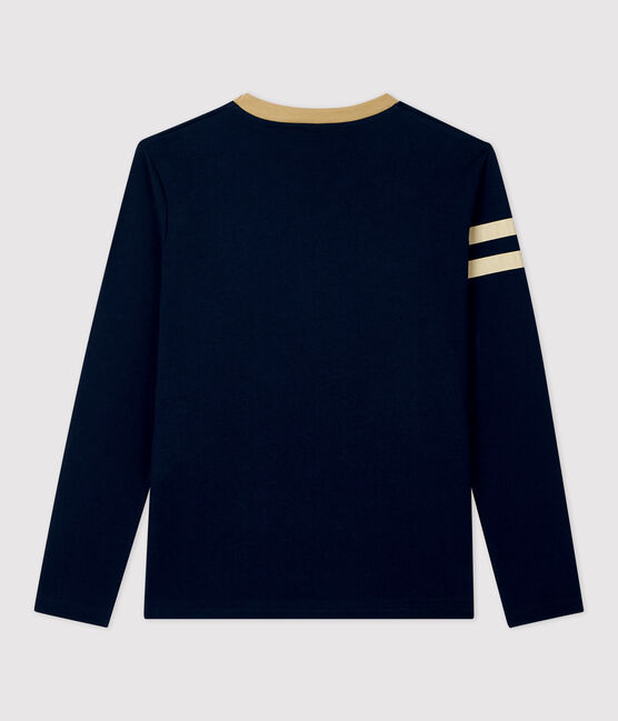 Langärmeliges Kinder-T-Shirt aus Baumwolle für Jungen blau SMOKING