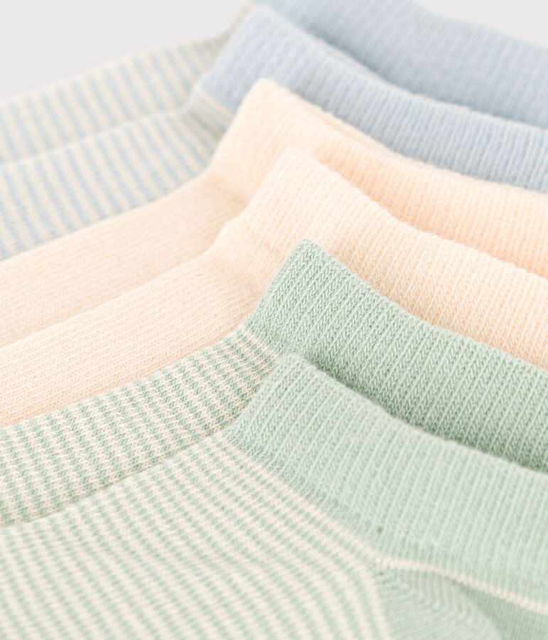 3er-Set Kindersocken mit Ringelstreifen aus Baumwolle vielfarbig