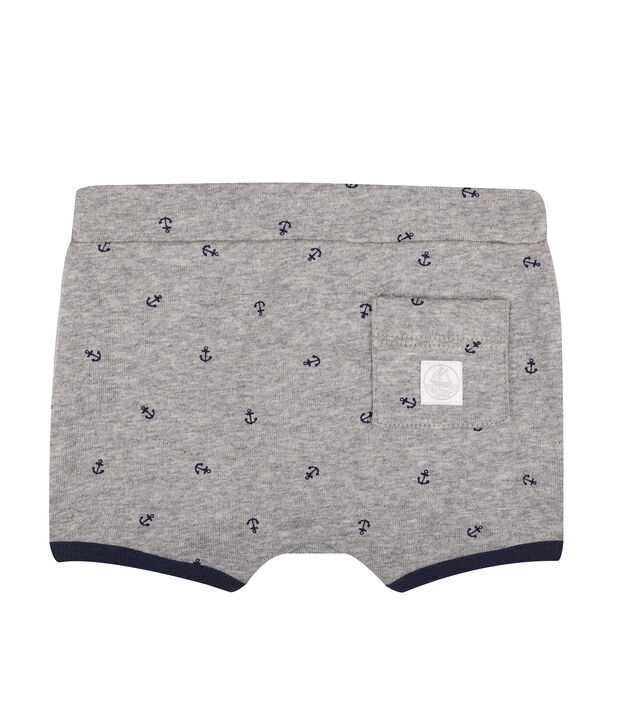 Gemusterte Baby-Shorts f&uuml;r Jungen grau/blau