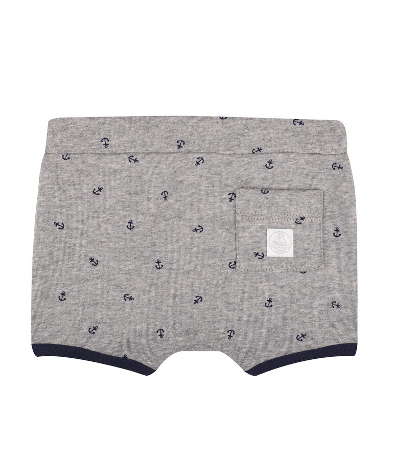 Gemusterte Baby-Shorts f&uuml;r Jungen grau/blau