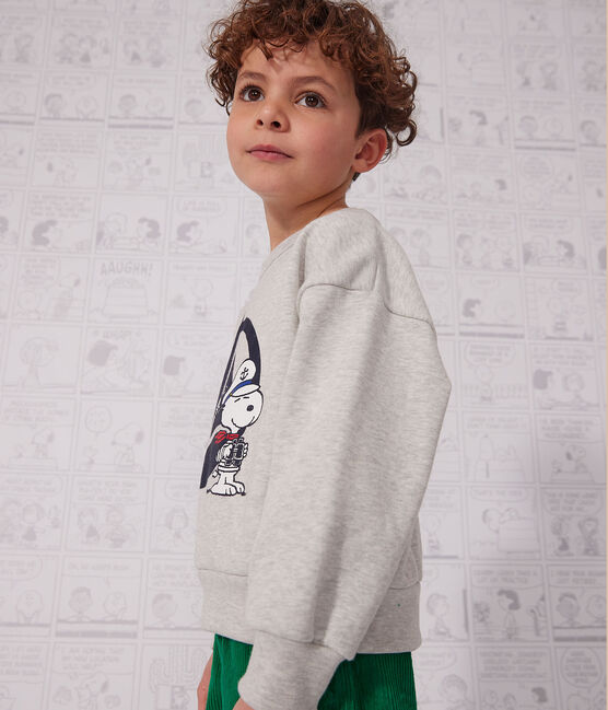 Kinder-Sweatshirt aus Molton grau BELUGA CHINE