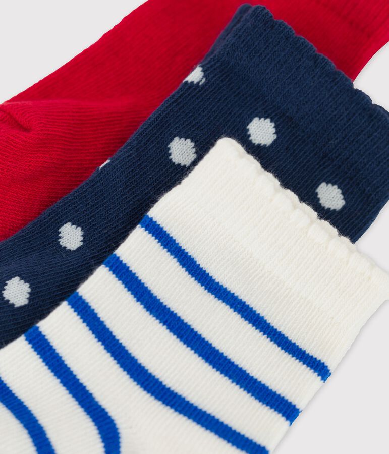 3er-Set Babysocken vielfarbig