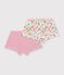 Set langer Kinder-Shortys aus Baumwolle mit Blumenmuster vielfarbig