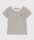 Gestreiftes Jungen-T-Shirt aus geflammtem Jersey
