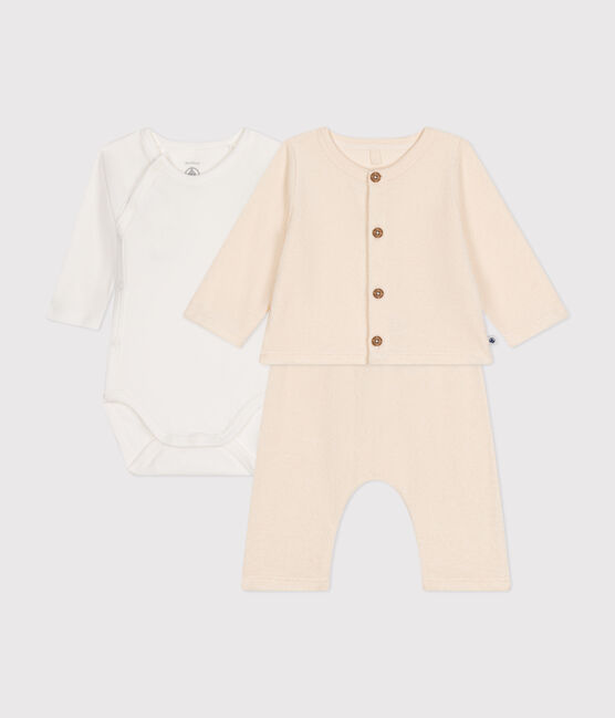 3er-Set aus Frottee für Baby naturfarben AVALANCHE