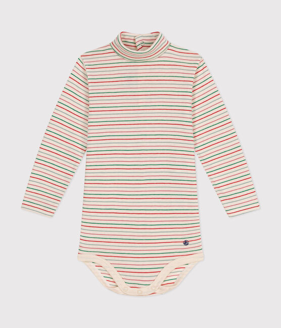 Langärmeliger Body mit Rollkragen aus Baumwolle für Babys weiss AVALANCHE/ MULTICO