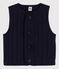 Kinder-Weste aus Doppeljersey blau SMOKING
