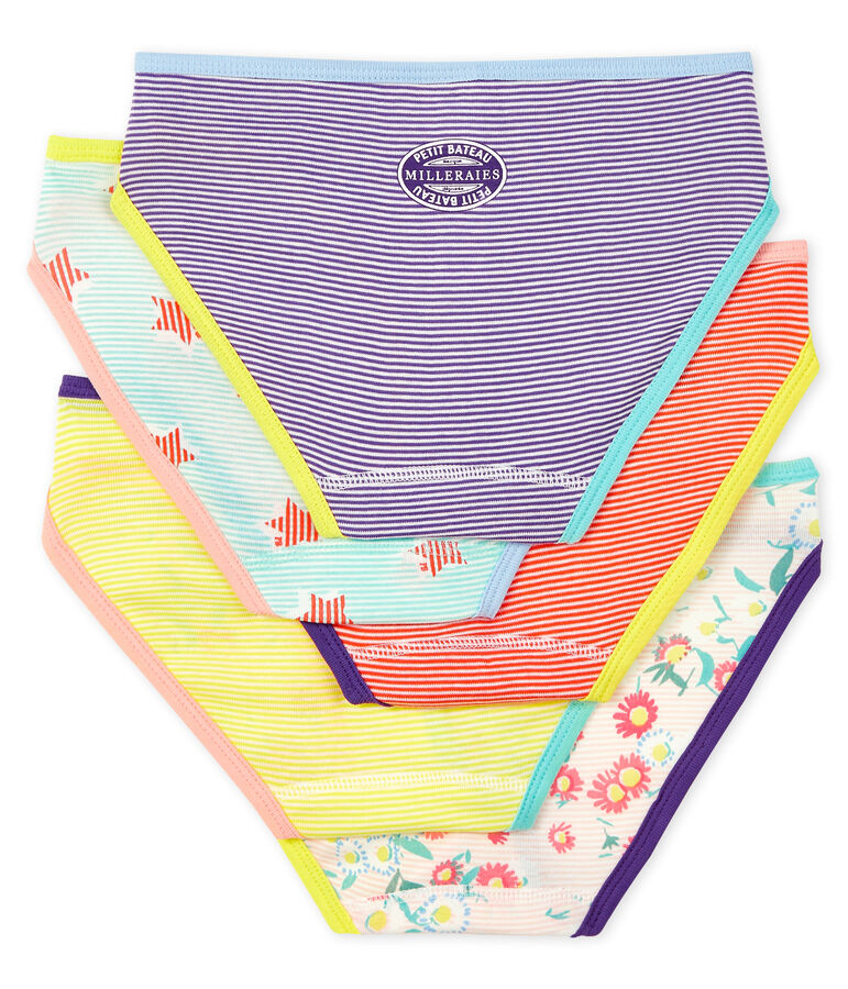 Wochenpack mit f&uuml;nf Damenslips vielfarbig