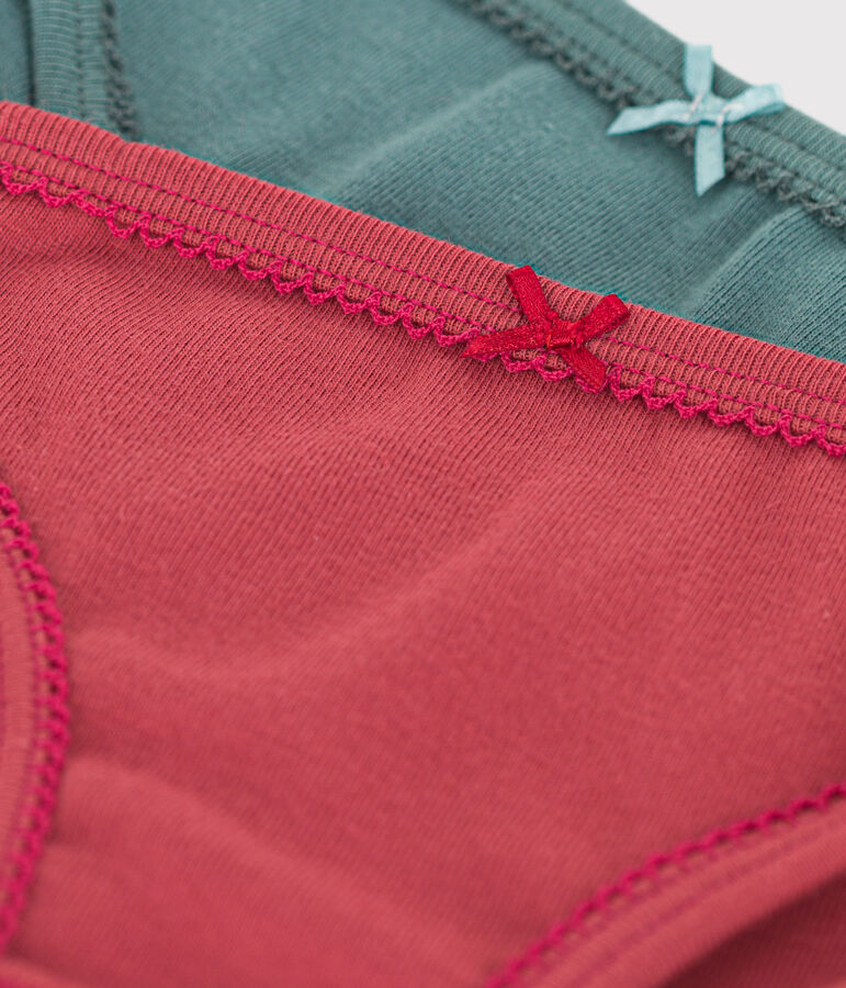 2er-Set Slips aus Baumwolle f&uuml;r M&auml;dchen vielfarbig