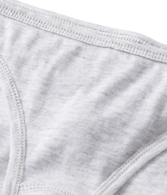 Damen-Slip aus leichter Baumwolle grau POUSSIERE CHINE