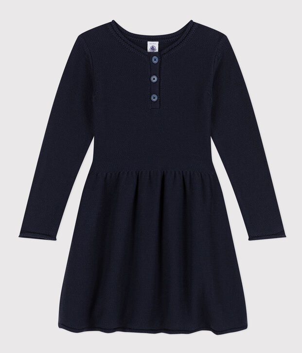 Lang&auml;rmeliges Strickkleid f&uuml;r M&auml;dchen SMOKING