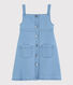 Kinder-Latzkleid aus Denim-Molton für Mädchen