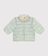 Gemusterte  Baby-Winterjacke mit einrollbarer Kapuze