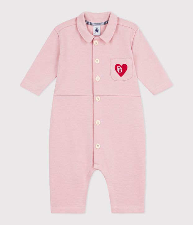 Langer Baby-Overall aus einfarbiger Baumwolle im Tankwart-Stil JOLI