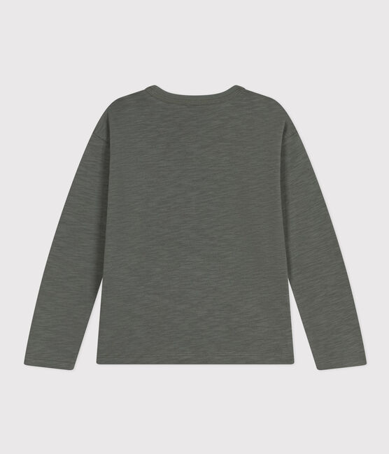 Langärmeliges T-Shirt aus Baumwolle für Kinder/Jungen grün THUYA