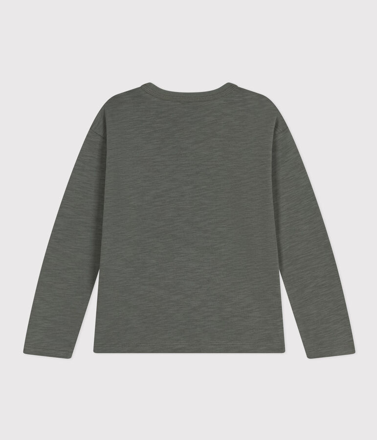 Lang&auml;rmeliges T-Shirt aus Baumwolle f&uuml;r Kinder/Jungen grau