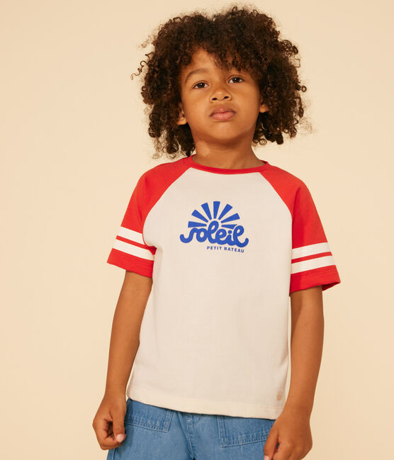 T-Shirt mit Printmotiv aus Jersey Kinder/Jungen rot AVALANCHE/ AURORA
