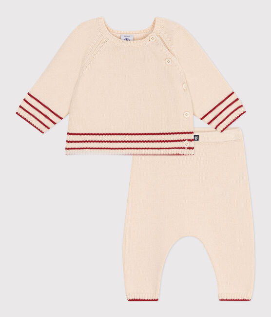 2-teiliges Baby-Set aus Baumwollstrick mit Jacquardmuster AVALANCHE/ CORRIDA