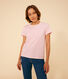 Damen-T-Shirt Le Droit aus Baumwolle, mit Rundhalsausschnitt und Streifen