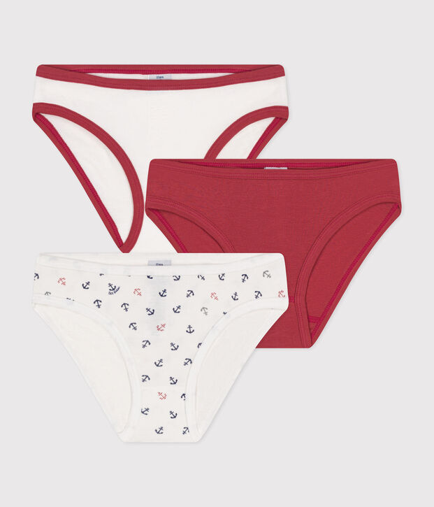 3er-Set Slips f&uuml;r M&auml;dchen aus Baumwolle vielfarbig
