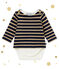 Glitzerndes Baby-Bodykleid für Mädchen blau SMOKING/braun BRINDILLE BRILLANT