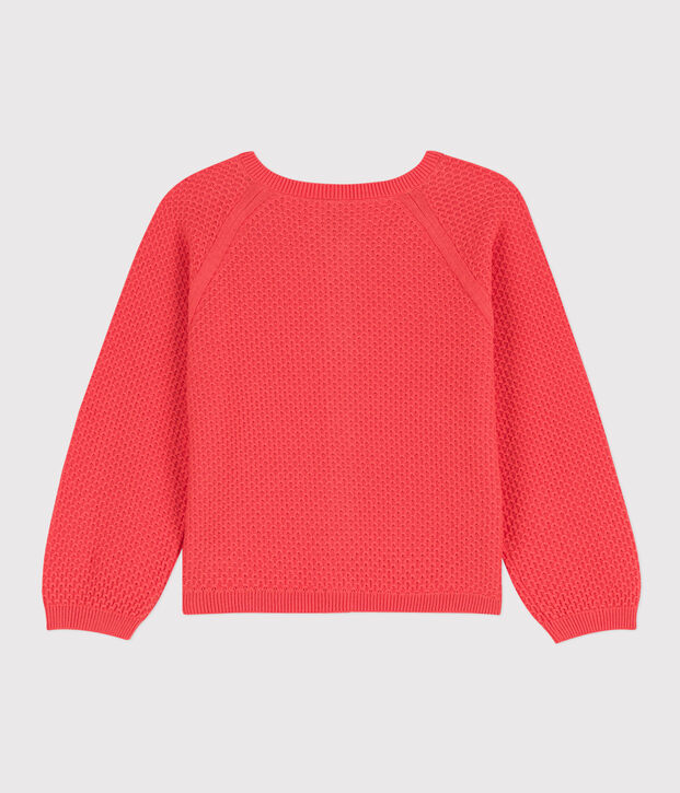 Kinder-Cardigan aus Baumwolle f&uuml;r M&auml;dchen orange