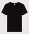 Damen-T-Shirt L’ICONIQUE aus Baumwolle mit Mäusezähnchen schwarz NOIR