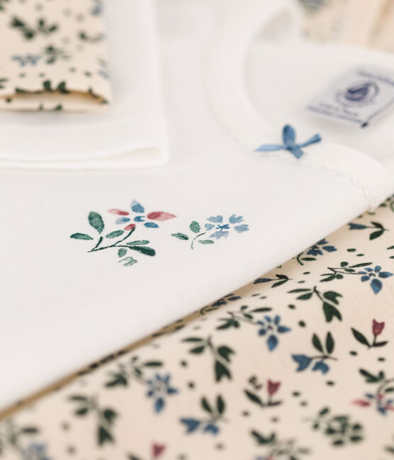 2er-Set langärmelige T-Shirts mit Blumenmotiv für Mädchen variante 2