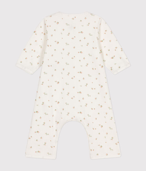 Bodyjama ohne Füßchen aus Baumwolle für Babys weiss MARSHMALLOW/weiss MULTICO
