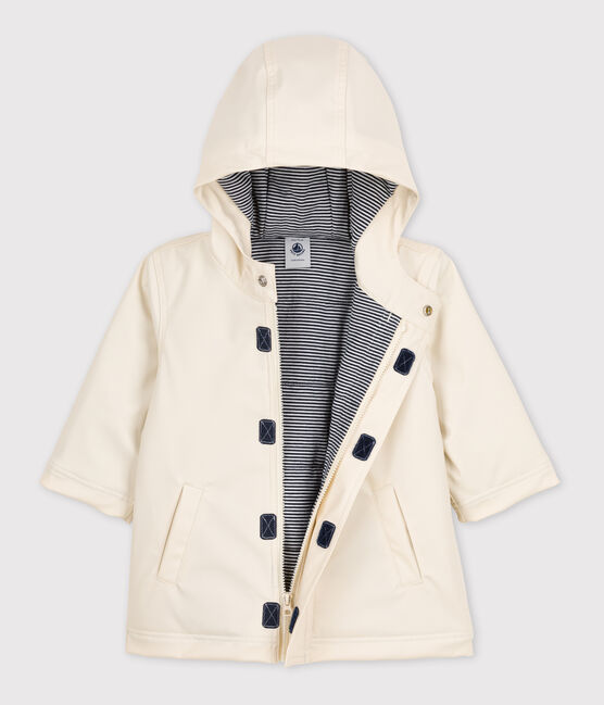 Gesteppte Baby-Regenjacke aus recyceltem Material naturfarben AVALANCHE