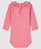 Langärmliger Baby-Body für Mädchen rosa CHEEK/gelb DORE