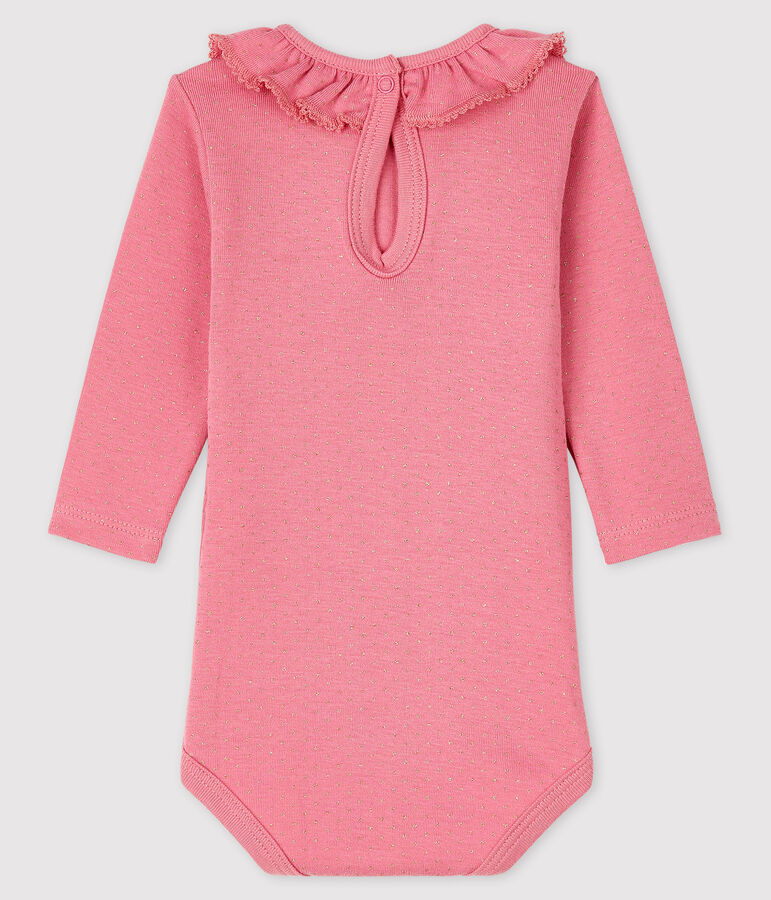 Lang&auml;rmliger Baby-Body f&uuml;r M&auml;dchen rosa/gelb