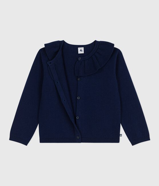 Kinder-Cardigan aus einfarbiger Wolle und Baumwolle SOIR