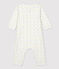 Fußloser Baby-Bodyjama aus Bio-Baumwolle weiss MARSHMALLOW/weiss MULTICO