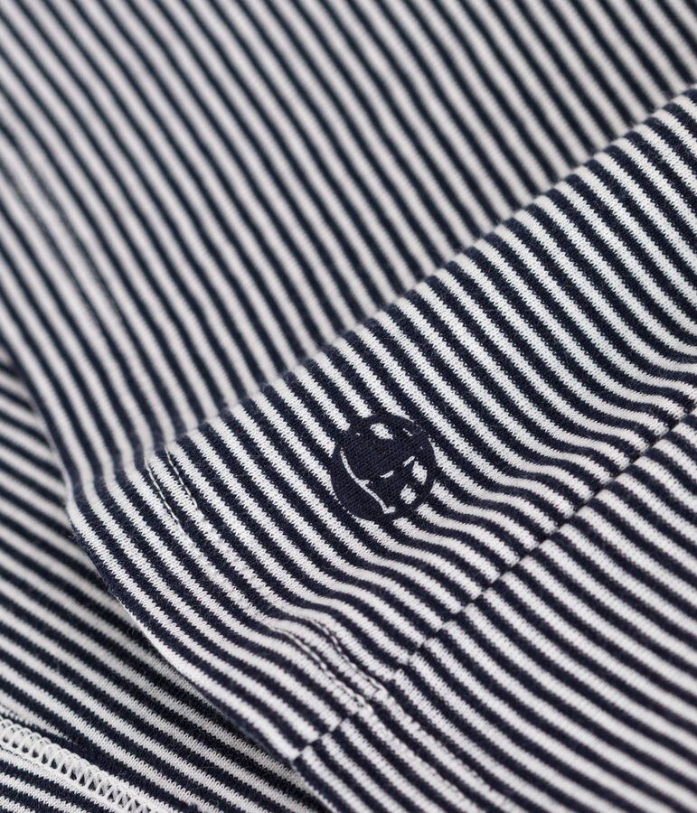 Damen-Rollkragenshirt L'Iconique aus Baumwolle blau/weiss