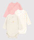 3er-Set Baby-Bodys aus Bio-Baumwolle
