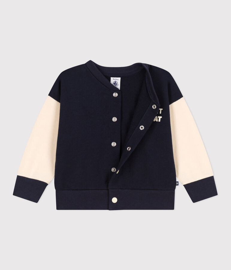 Baby College-Jacke aus Molton. blau SMOKING/ AVALANCHE