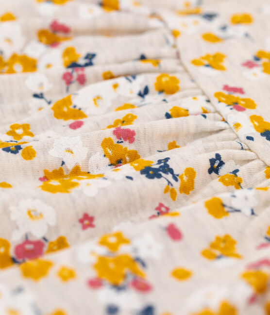 Langer Baby-Overall für Mädchen beige MONTELIMAR/weiss MULTICO