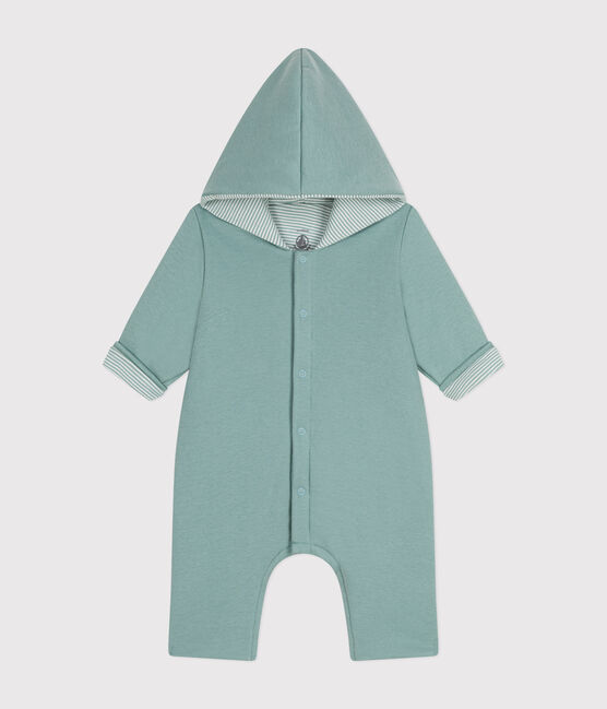 Langer, wattierter Baby-Overall mit Kapuze aus Baumwolle grün PAUL