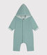 Langer, wattierter Baby-Overall mit Kapuze aus Baumwolle